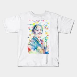 SALVADOR DALI watercolor portrai .1 Kids T-Shirt